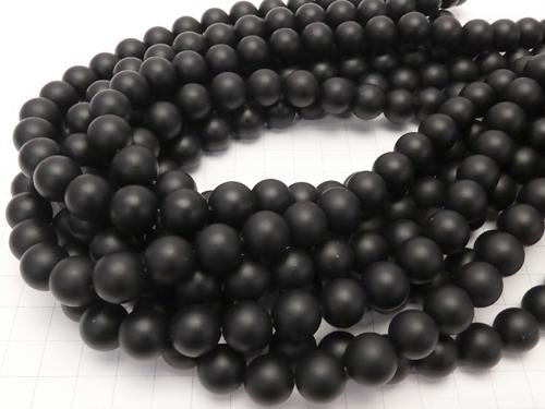 [Video] Sale! Frost Onyx Round 12mm 1strand beads (aprx.15inch / 36cm)