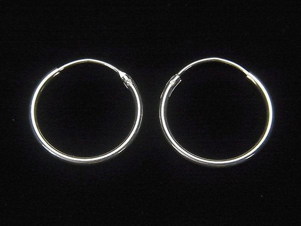 Silver925 hoop earrings [12mm][14mm][16mm][18mm][20mm] 2pairs (4 pieces)