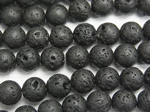 1strand $5.79! Black Lava Round 8mm 1strand (aprx.15inch / 37cm) - wholesale gemstone beads, gemstones - kenkengems.com