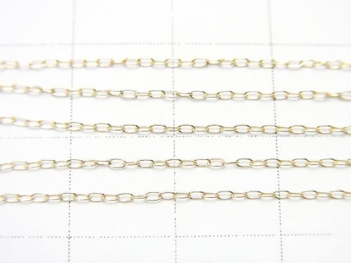 [K10 Yellow Gold] Bracelet Long Cable Chain 1pc beads (aprx.7inch/17cm)