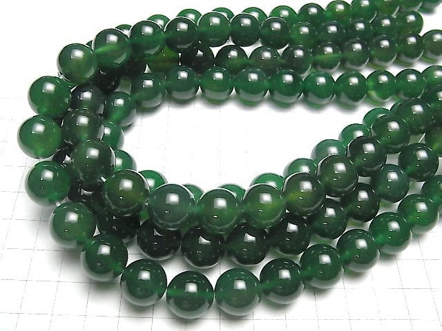 Green Onyx AAA Round 14mm half or 1strand beads (aprx.15inch/36cm)