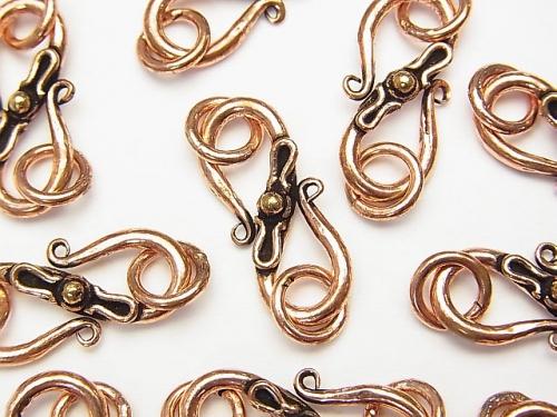 Copper Jump Designed with Ring S Hook 22 x 9 x 2 mm Oxidized Finish 4 pcs $2.39