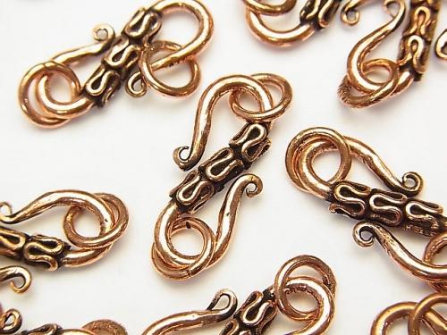 Copper Jump Designed with Ring S Hook 20 x 10 x 3 mm Oxidized Finish 4 pcs $2.79