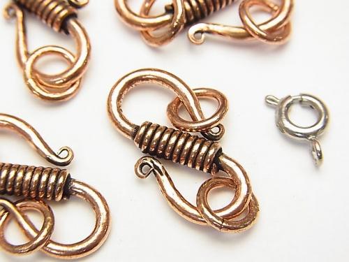 Copper Jump Designed with Ring S Hook 20 x 11 x 3 mm Oxidized Finish 4 pcs $2.79