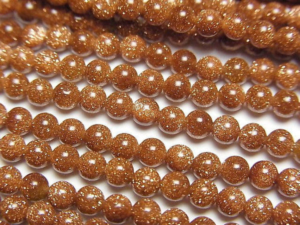 [Video]Golden Sand Stone Round 3mm 1strand beads (aprx.15inch/36cm)