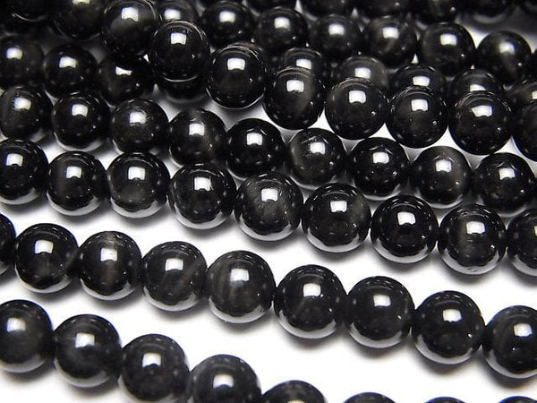[Video]Black Tiger's Eye AAA Round 6mm 1strand beads (aprx.15inch/37cm)