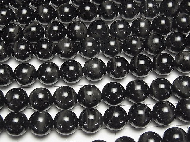 [Video] Black Tiger's Eye AAA Round 10mm 1/4 or 1strand beads (aprx.15inch/36cm)