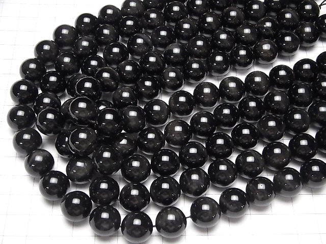 [Video] Black Tiger's Eye AAA Round 14mm 1/4 or 1strand beads (aprx.15inch/37cm)