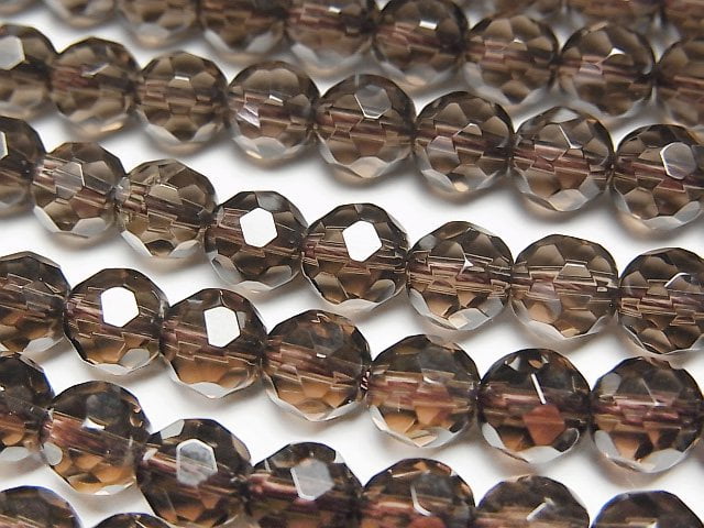 Smoky Quartz AAA 32Faceted Round 6mm 1strand beads (aprx.15inch/36cm)