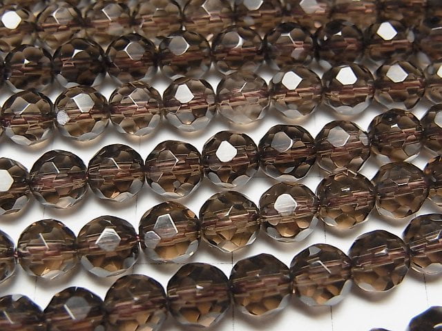Smoky Quartz AAA 32Faceted Round 6mm 1strand beads (aprx.15inch/36cm)