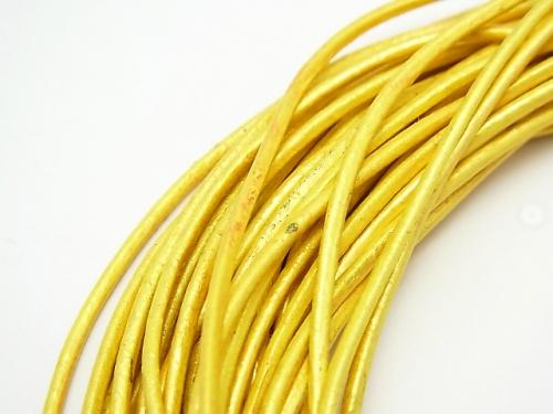 Europe Leather Cord Round wire [1.5mm] gold 1roll (10m)