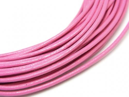 Europe Leather Cord Round wire [1.5 mm] Macaron strawberry 1 rool (10 m)