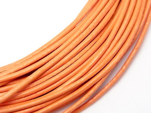 Europe Leather Cord Round wire [1.5 mm] orange 1 roll (10 m)