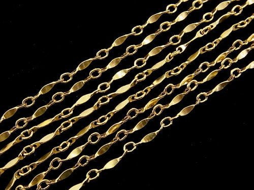14KGF Bar Chain 1.3mm [40cm][45cm][50cm] Necklace 1pc