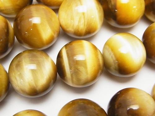 Golden Tiger Eye AAA - Round 16 mm 1/4 or 1strand (aprx.15 inch / 36 cm)