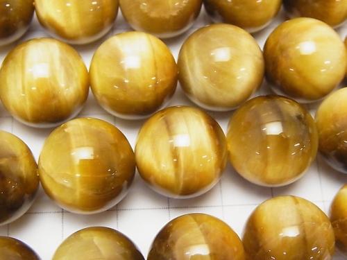Golden Tiger Eye AAA - Round 16 mm 1/4 or 1strand (aprx.15 inch / 36 cm)