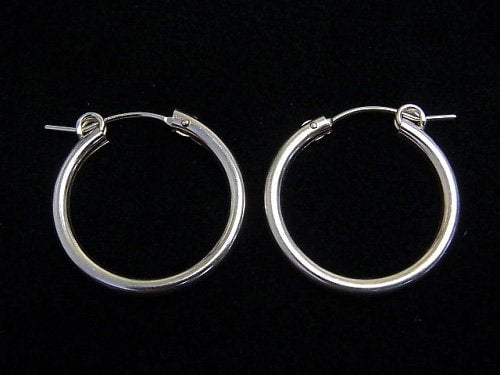 Silver filled G earrings hoops 13,15,18,22,27,34mm 1pair