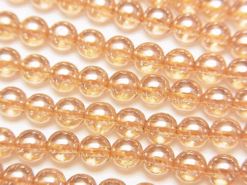 [Video]Champagne Aura Crystal Quartz AAA Round 4mm 1strand beads (aprx.15inch/38cm)