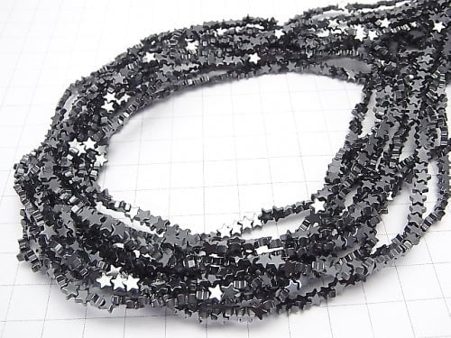 Hematite �šStar 4x4x2mm 1strand beads (aprx.15inch/38cm)