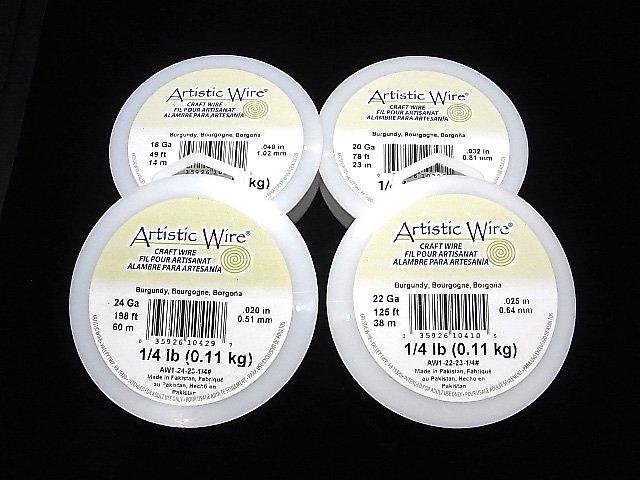 Artistic Wire Burgundy (wine red) Commercial Large Volume 1roll $9.79-!