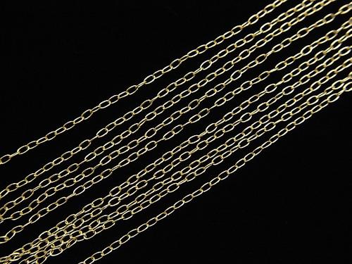 K10YG necklace length Cable Chain [40 cm] [45 cm] 1 pc