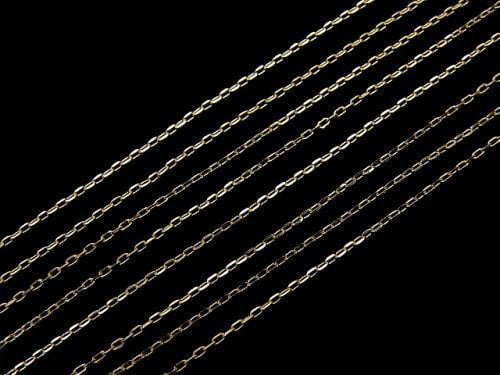 [Video][K10 Yellow Gold] Cable Chain NO.3 0.8mm [40cm][45cm] Necklace 1pc