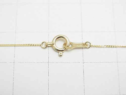 [K10 Yellow Gold] Flat Curb Chain [40cm][45cm] Necklace 1pc