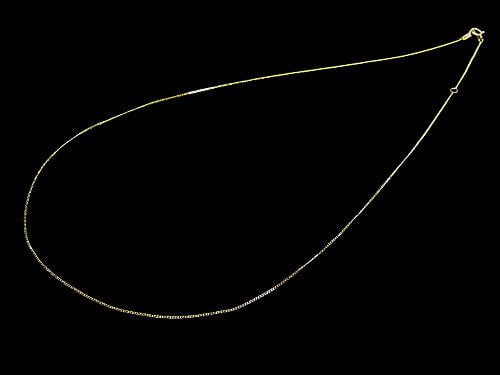 [K10 Yellow Gold] Flat Curb Chain [40cm][45cm] Necklace 1pc