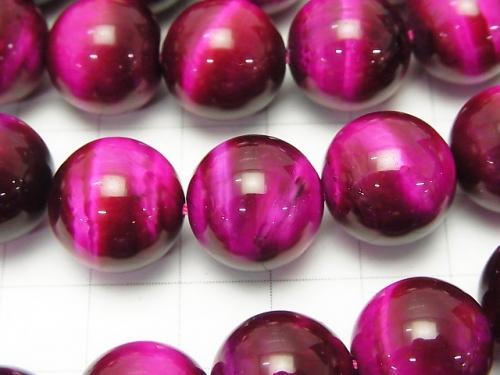 Pink Color Tiger Eye AA ++ Round 14mm 1/4 or strand (aprx.15inch / 36cm)
