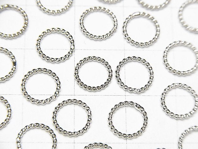 Silver925 Rope Ring (Does not open/close) Rhodium Plated 468101214mm 30pcs