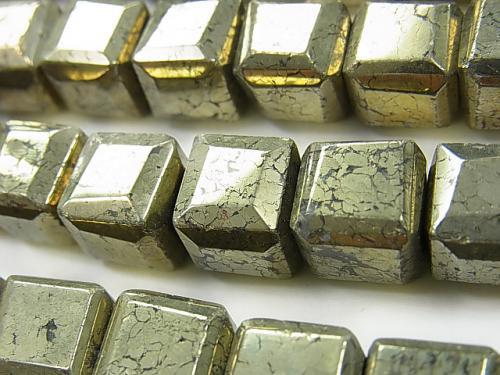 Pyrite  Cube Shape 12x12x12mm half or 1strand (aprx.15inch/38cm)