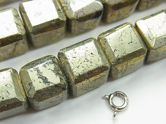 Pyrite  Cube Shape 12x12x12mm half or 1strand (aprx.15inch/38cm)
