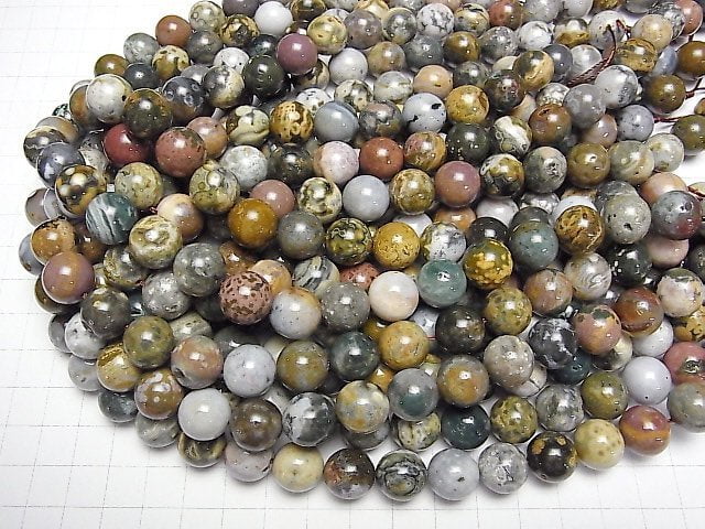 Ocean Jasper Round 12mm half or 1strand beads (aprx.14inch/35cm)