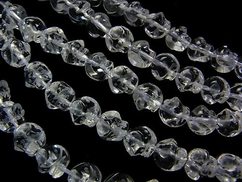 Crystal AAA Skull Vertical Hole 6, 8, 10, 12, 14, 16 mm half or 1 strand (aprx.15 inch / 38 cm)