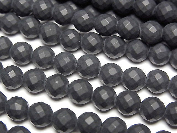 Frost Onyx 64Faceted Round 6mm 1strand beads (aprx.14inch/35cm)