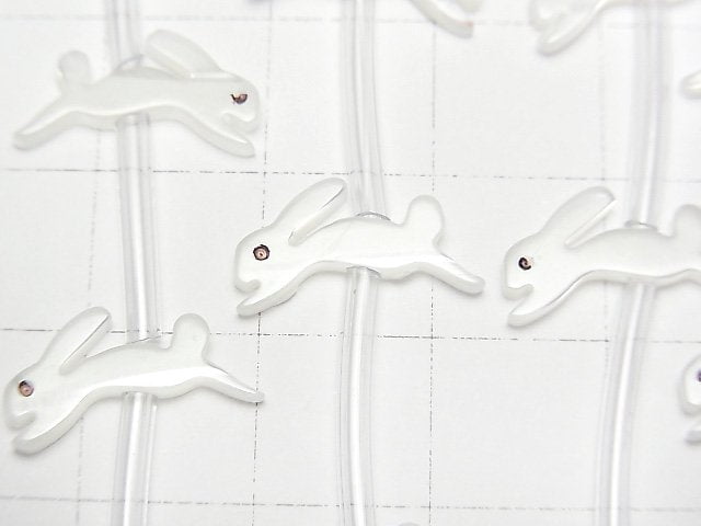 High quality Mother of Pearl MOP AAA White rabbit shape half or 1strand (Approx 18pcs )