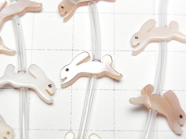 High quality pink Shell AAA rabbit shape half or 1strand (Approx 18pcs )