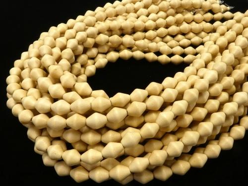 1strand $4.79! White Wood Faceted Rice 10x7x7mm 1strand (aprx.15inch / 38cm)