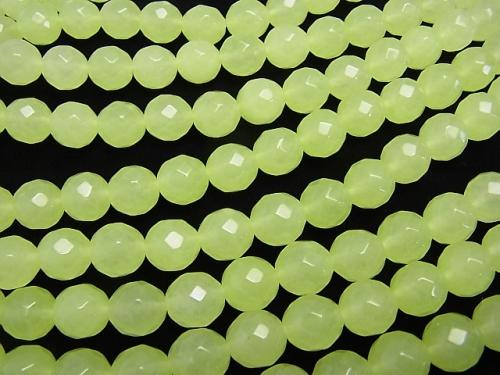 1strand $7.79! Yellow Green Jade 64Faceted Round 10mm 1strand (aprx.15inch / 38cm)