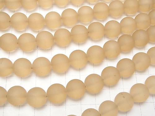 Frost champagne color quartz AAA Round 12 mm half or 1 strand (aprx.15 inch / 36 cm)