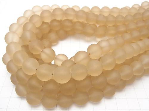 Frost champagne color quartz AAA Round 12 mm half or 1 strand (aprx.15 inch / 36 cm)