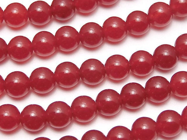 Red Jade Round 6mm 1strand beads (aprx.15inch/36cm)