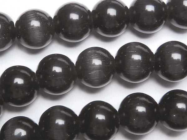 1strand $3.79! Gray Color Cat's Eye (Glass) Round 10mm 1strand beads (aprx.14inch / 35cm)