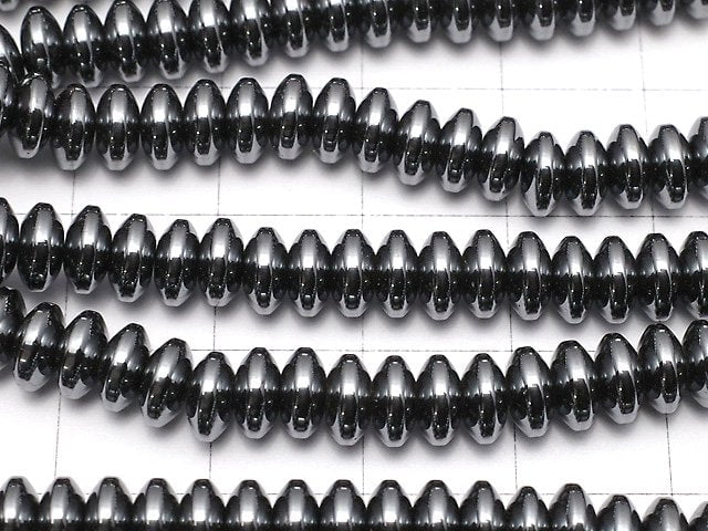 Hematite  Roundel 6x6x3mm  1strand beads (aprx.15inch/38cm)