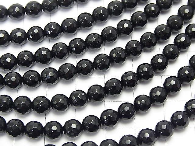 1strand $5.79! Onyx  128Faceted Round 6mm 1strand (aprx.15inch/37cm)