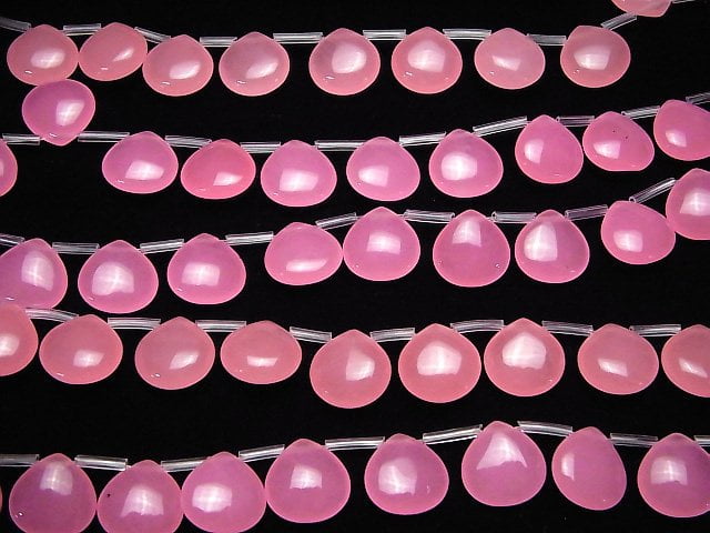 [Video]Pink Jade Chestnut 15x15x6mm 1strand beads (aprx.15inch/36cm)
