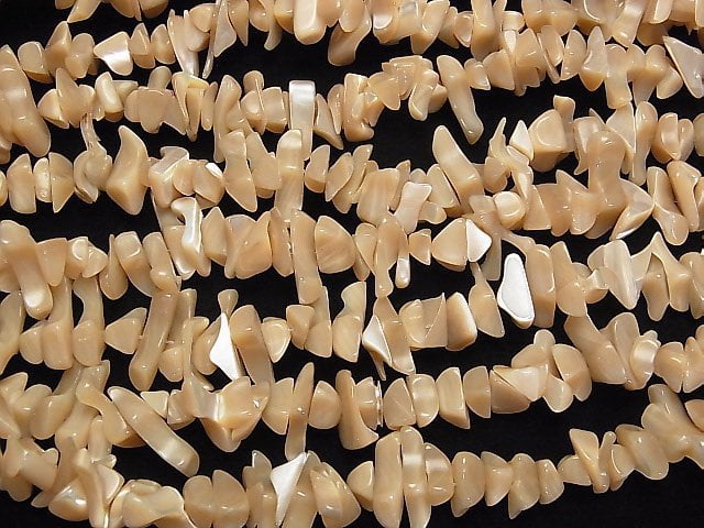 Sale! Mother of Pearl MOP Beige Chips (Small Nugget ) 1strand beads (aprx.35inch/88cm)