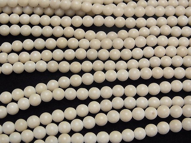 [Video]Riverstone Frosted (Matte) Round 4mm 1strand beads (aprx.14inch/34cm)