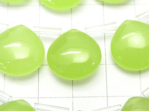 Yellow Green-Jade Chestnut 15x15x7mm 1strand beads (aprx.15inch/38cm)