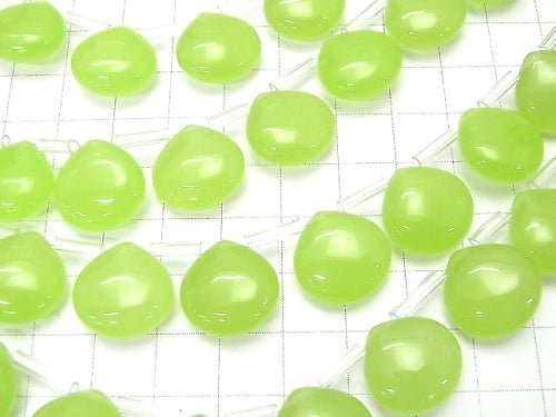 Yellow Green-Jade Chestnut 15x15x7mm 1strand beads (aprx.15inch/38cm)